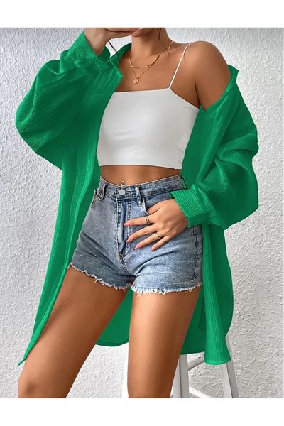 LARİSA COLLECTİON Oversize Burümcük Sormy Shirt