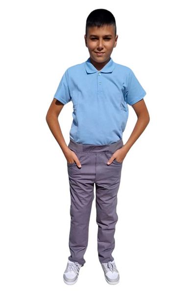 Uniquerrs Boy - Lycra and Elastic Waist, Knee-Free Canvas School Pants