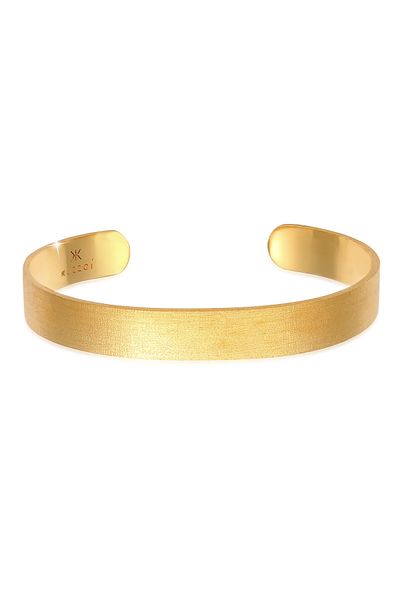 KUZZOI Armband Herren Armreif Offen Glanz Breit Basic 925 Silber