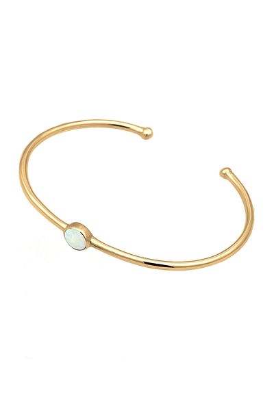 ELLI Armband Armreif Bangle Synthetischer Opal Trend 925 Silber
