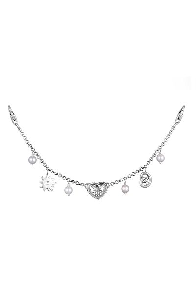 ELLI Schmuckzubehör Dirndl-Charivari Brezel Herz Silberdistel 925 Silber