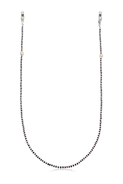 ELLI Schmuckzubehör Brillenkette Barock Perlen Glas Beads 925 Silber