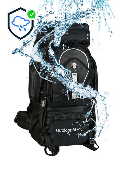 CAKARD 65+10 Mountaineer Backpack Μαύρο