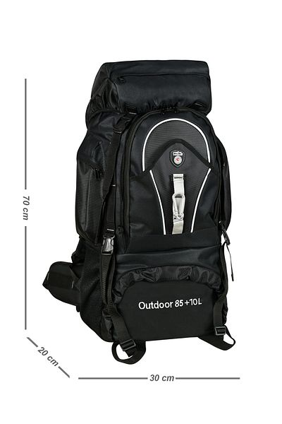 CAKARD 85+10 Mountaineer Backpack Μαύρο