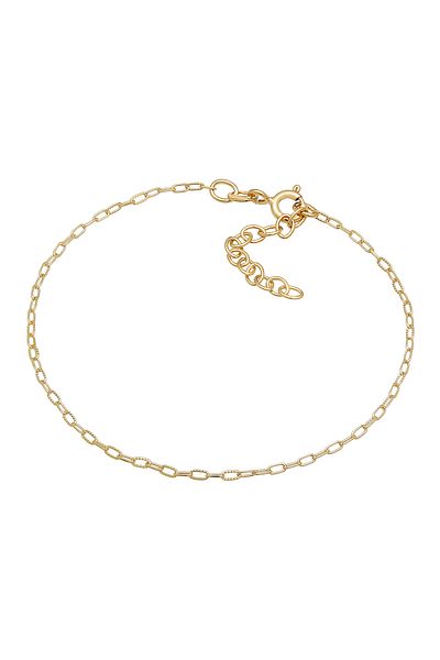 ELLI Damen-Armband-Halskette – 925er-Sterlingsilber, oval, dünn, zart, Basic, verstellbarer Link