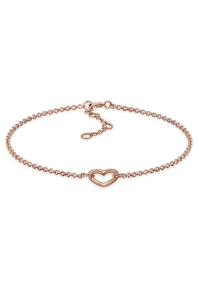 ELLI Armband Damen Herz Symbol Liebe Filigran aus 925 Sterling Silber