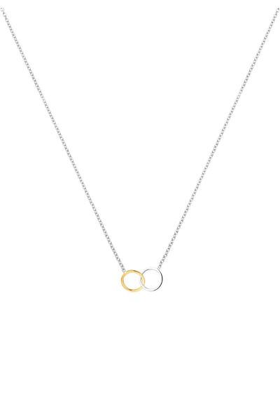 ELLI Halskette Kreise Einheit bicolor 925 Sterling Silber