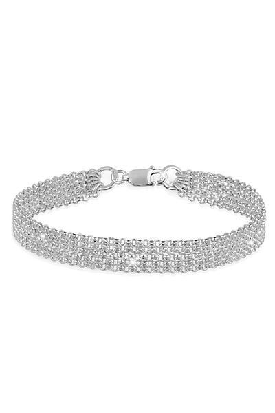 ELLI Moderní 925 Sterling Silver - 5'li Lagig Basic Ketten Armband
