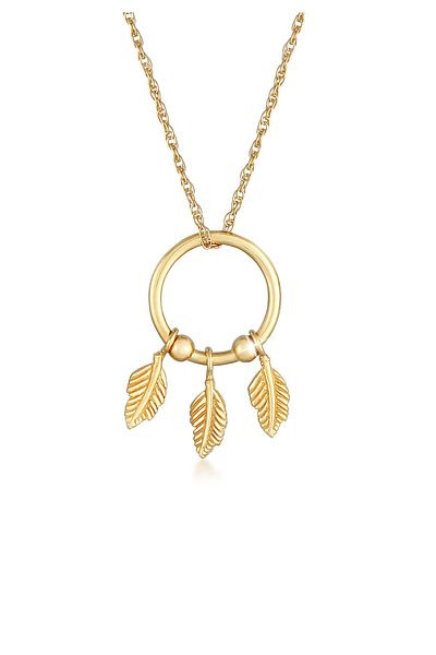 ELLI Damen-Federhalskette – Boho-Hippie-Sommertrend, 925er Sterlingsilber