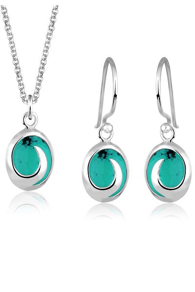 ELLI Schmuckset Edelsteine 925 Ayar Gümüş