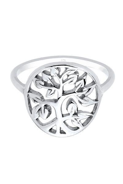 ELLI Lebensbaum Floral 925er Silberring