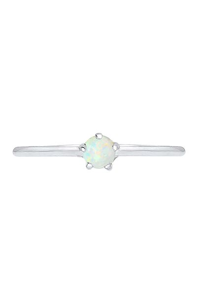 ELLI Ring Basic Trend Bandring Synthetischer Opal 925 Silber