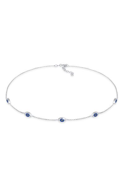 ELLI Halskette Choker Evil Eye Emaille 925 Silber