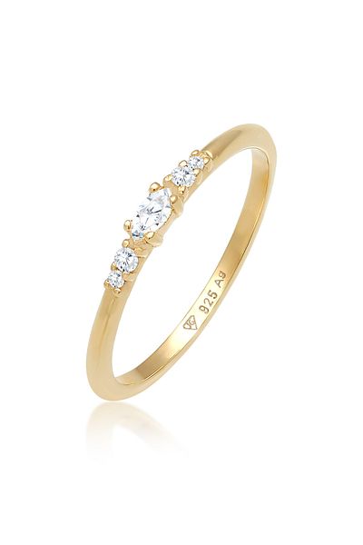 ELLI Ring Damen Marquise Elegant Verlobung mit Zirkonia Kristallen in 925 Sterling Silber