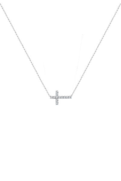ELLI Halskette Kreuz Symbol Kristalle 925 Silber