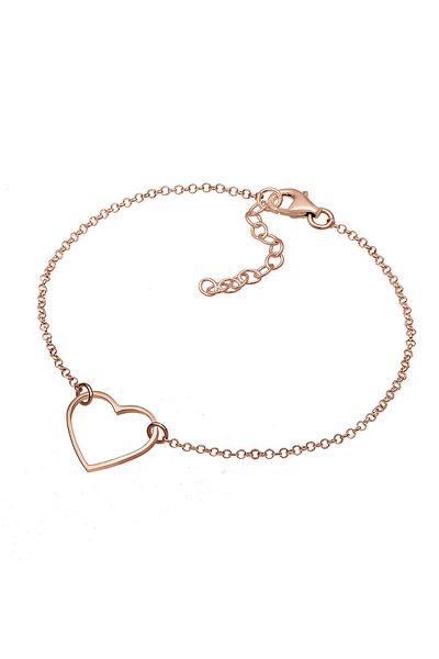 ELLI Armband Damen Herz-Anhänger Basic aus 925 Sterling Silber