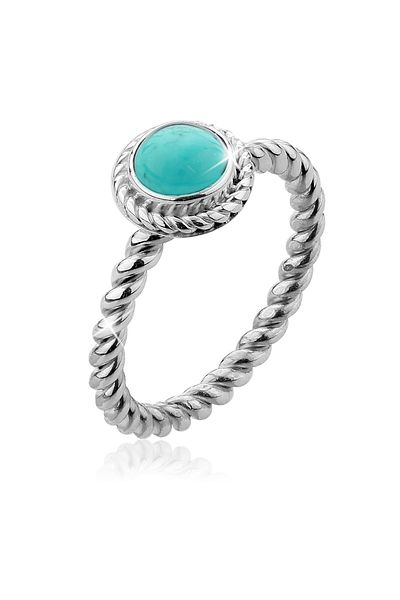 Nenalina Ring Howlith Geburtsstein Dezember Boho 925 Silber
