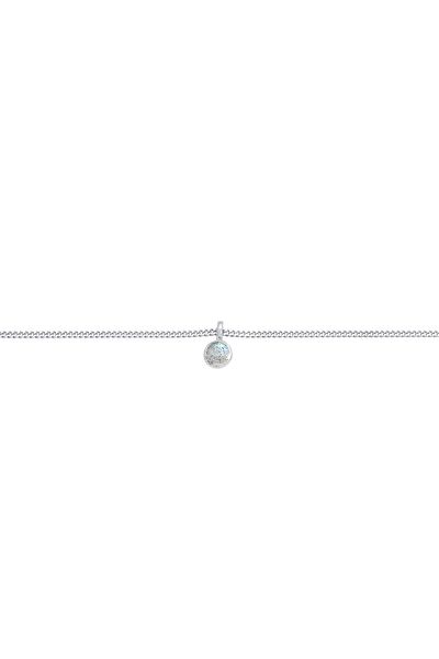 ELLI Labradorit Solitaire 925 Silber Halskette - Halsband