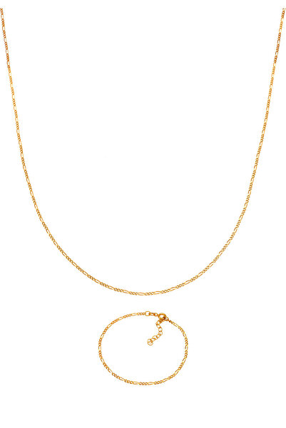 ELLI Schmuckset Figaro Halskette Kol Bandı Basic 925 Gümüş