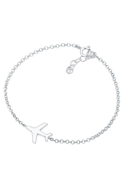 ELLI Armband Basic Erbkette Flugzeug Travel Reise 925 Silber