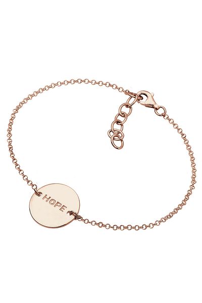 ELLI Armband Hope Statement 925 Sterling Silber rosévergoldet