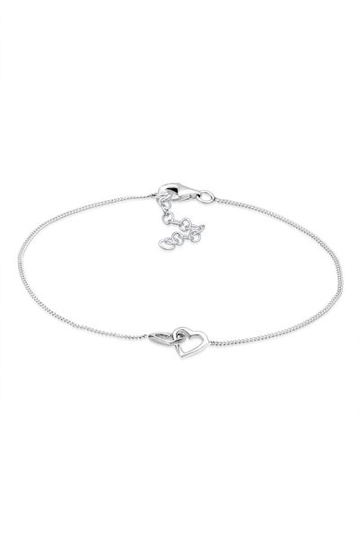 ELLI Armreif aus 925er-Sterlingsilber – Herz-Herzverschlüsse