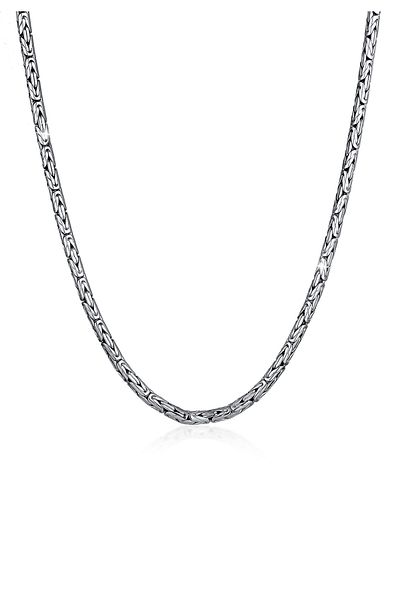 KUZZOI Halskette Herren Königskette Rund 925 Sterling Silber