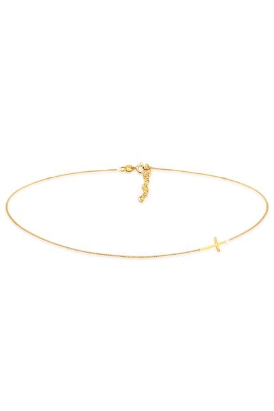 ELLI Halskette Choker Kreuz Religion 925 Sterling Silber
