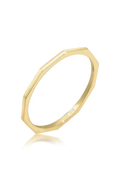 ELLI Ring Frau Klassisch Geo Minimal 375 Gelbgold
