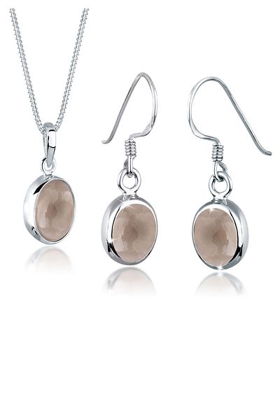 ELLI Schmuckset Rauchquarz 925 Sterling Silber