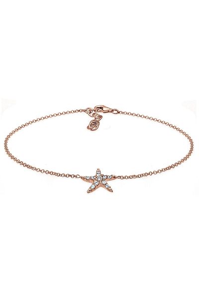 ELLI Fußschmuck Seestern Kristal 925 Ayar Gümüş