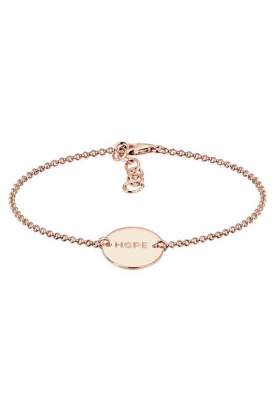 ELLI Armband Hope Statement 925 Sterling Silber rosévergoldet
