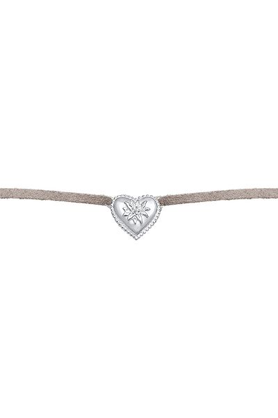 ELLI Halskette-Halsband Herz Edelweiß 925 Silber