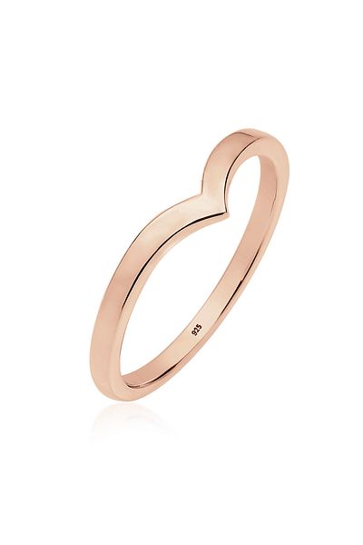 ELLI Ring Damen V-Form Stacking Trend 925 Sterling Silber