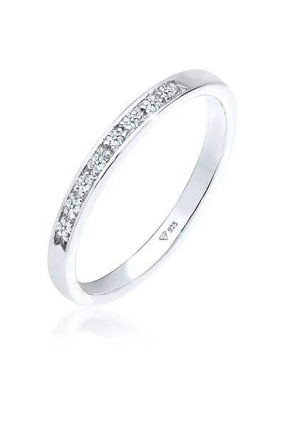 ELLI Stříbrný prsten 925 - Aufsteckring Funkelnd Diamant (0,04 ct)