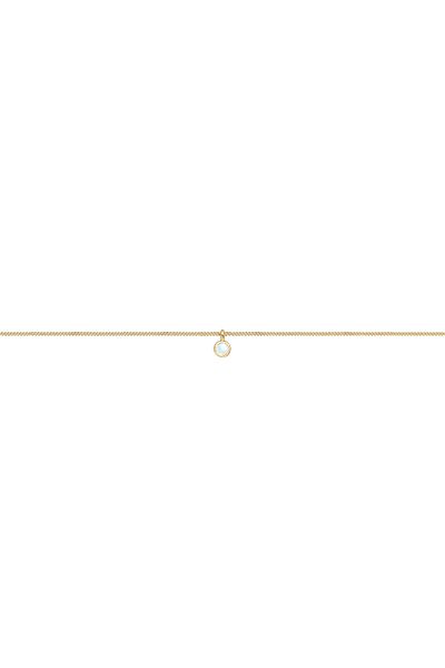 ELLI Damen-Choker-Halskette – 925er Sterlingsilber mit geo-Mondstein
