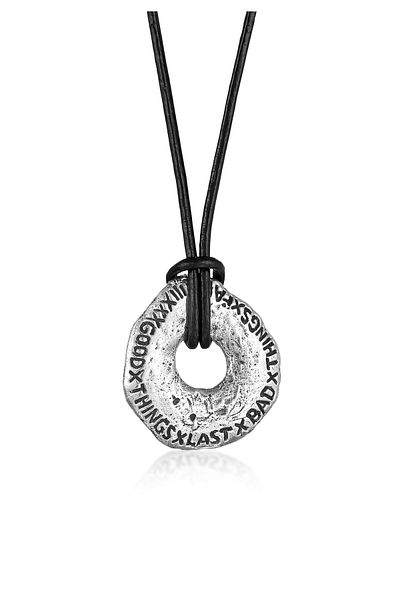 HAZE & GLORY Halskette Y2K Choker Lederhalsband 925 Silber