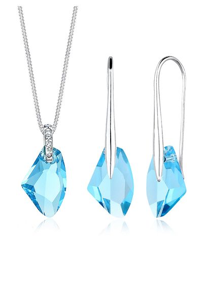 ELLI Schmuckset Galaktik Kristal 925 Ayar Gümüş
