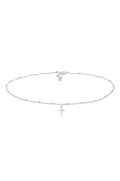 ELLI Halskette Halskette Basic Choker Kugelkette Kreuz Glaube 925 Silber