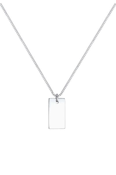 ELLI Halskette Halskette Venezianerkette Rechteck Basic Minimal 925 Silber