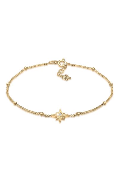 ELLI Sternanhänger – 925 Z兵s Silberarmband mit Topasstein