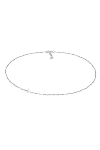 ELLI Halskette Choker Erbskette Zirkonia Solitär Zart 925 Silber
