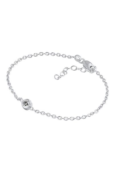 ELLI Solitär Diamant-Salz-Pfeffer-Armband – 0,11 ct. 925 Silber