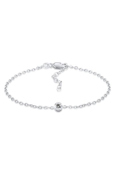 ELLI Solitär Diamant-Salz-Pfeffer-Armband – 0,11 ct. 925 Silber