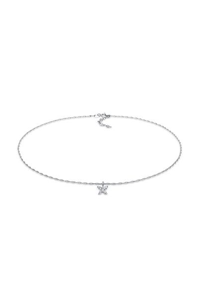ELLI Halskette Choker Schmetterling Zirkonia 925 Sterling Silber