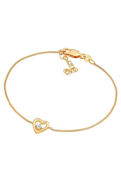 ELLI Armband feminin, minimaler Diamant (0,03 CT), 925er Karbon-Sterlingsilber