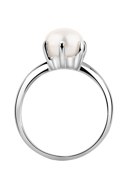 Nenalina Ring Silberring Süßwasserzuchtperle Klassik 925 Silber