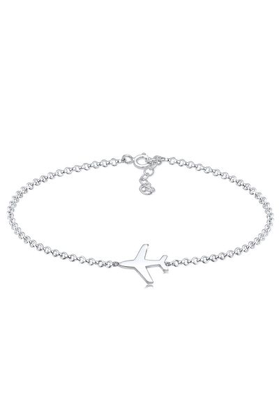 ELLI Armband Basic Erbkette Flugzeug Travel Reise 925 Silber