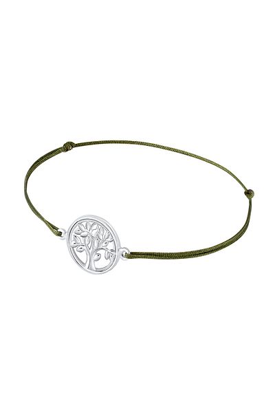ELLI Armband Lebensbaum Boho Festival Nylonband 925er Silber