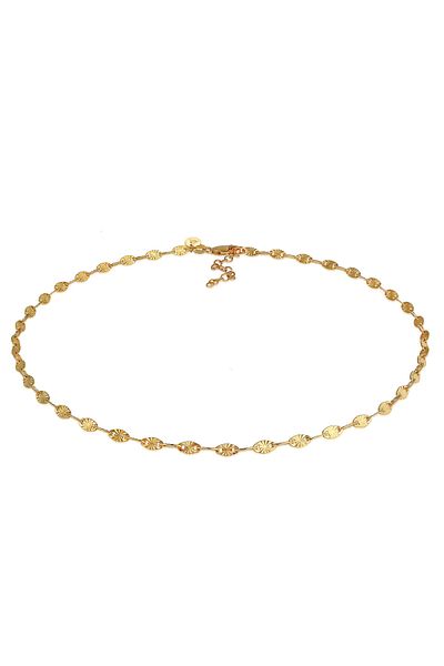 ELLI Halskette Damen Choker Plättchen Design Stern Look Trend aus 925 Sterling Silber